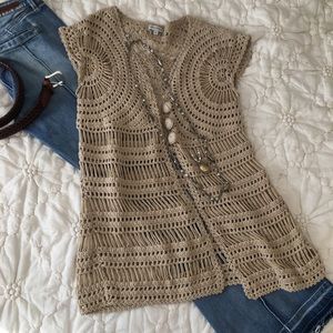 Boston proper crochet macramé BoHo Cover up